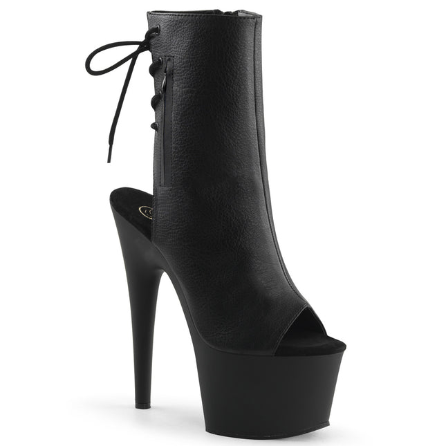 ADORE-1018 - Blk Faux Leather/Blk Matte