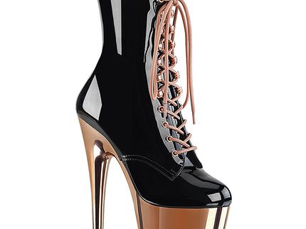 ADORE-1020 - Blk Pat/Rose Gold Chrome