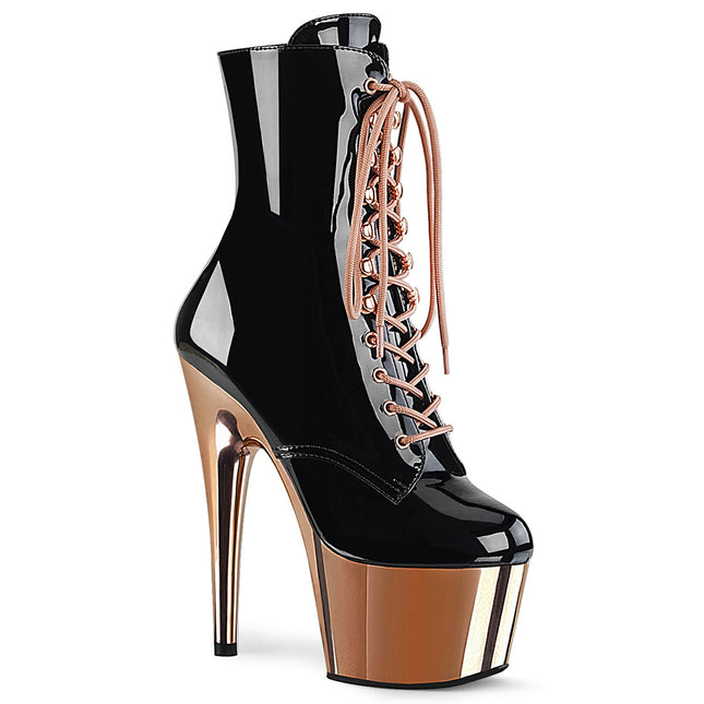 ADORE-1020 - Blk Pat/Rose Gold Chrome