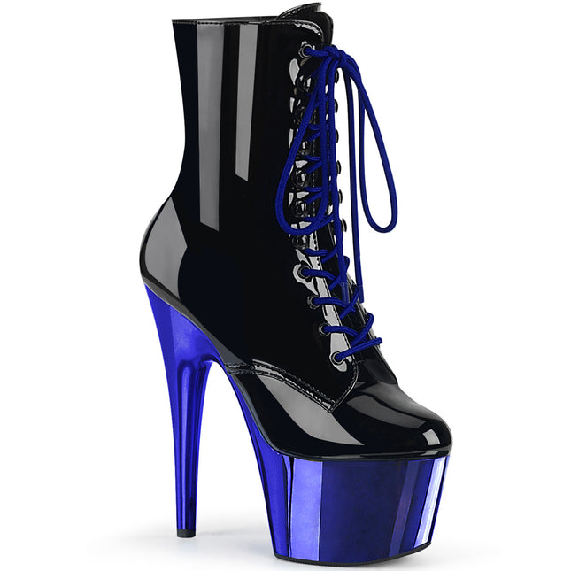 ADORE-1020 - Blk Pat/Royal Blue Chrome