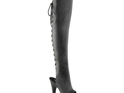 ADORE-3019 - Blk Faux Leather/Blk Matte
