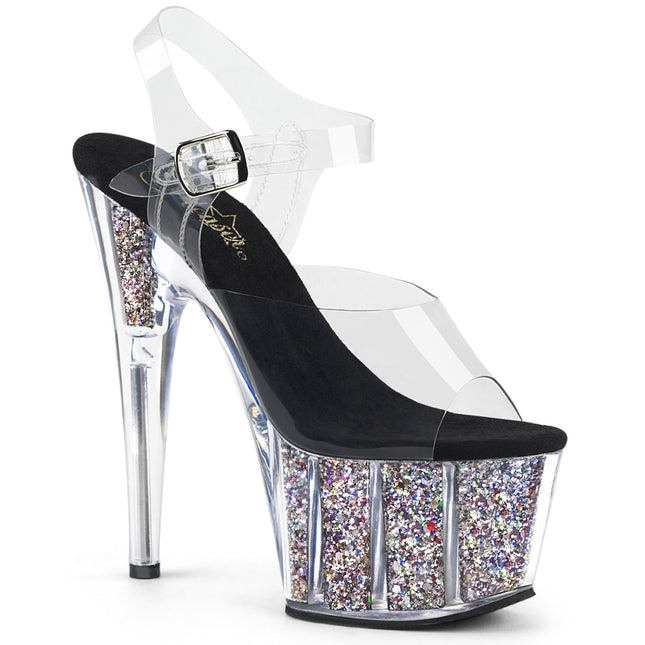 ADORE-708CG - Clr/Slv Confetti Glitter