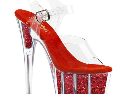 ADORE-708G - Clr/Red Glitter Inserts
