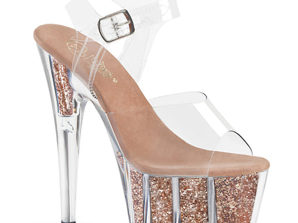 ADORE-708G - Clr/Rose Gold Glitter Inserts
