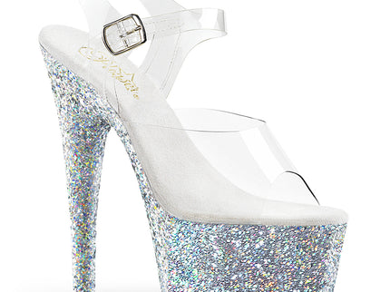 ADORE-708LG - Clr/Slv Multi Glitter