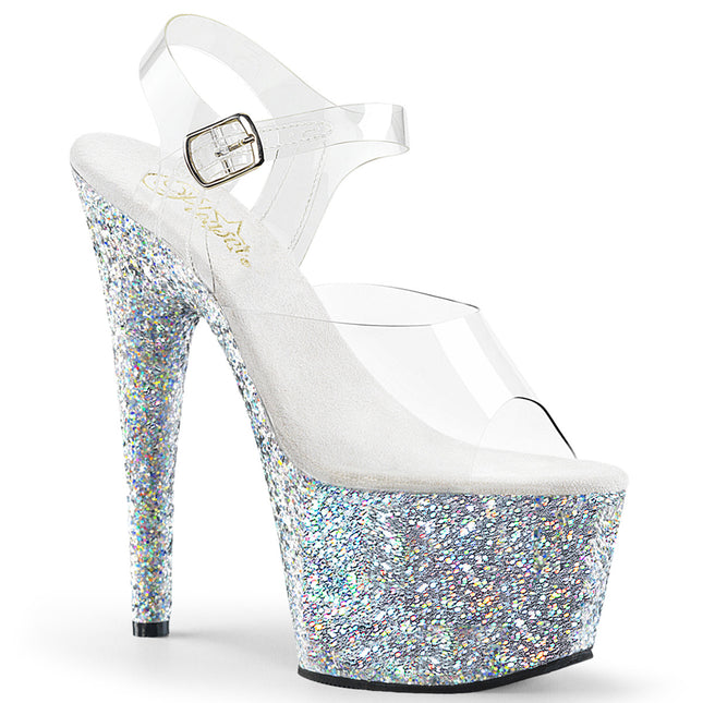 ADORE-708LG - Clr/Slv Multi Glitter