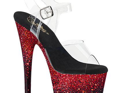 ADORE-708SS - Clr/Blk-Red Glitter