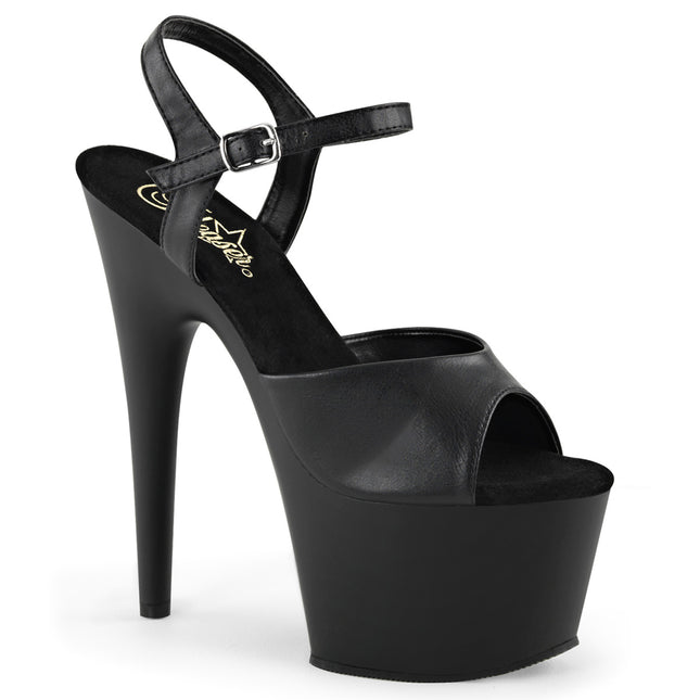ADORE-709 - Blk Faux Leather/Blk Matte