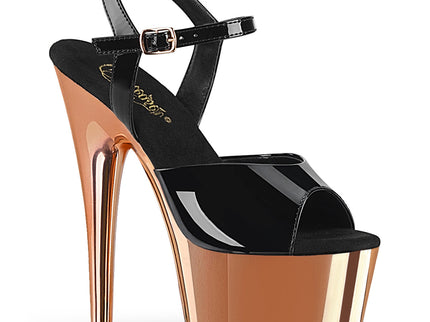 ADORE-709 - Blk Pat/Rose Gold Chrome