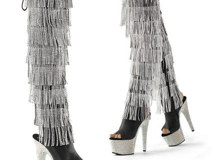 BEJEWELED-3019RSF-7 - Blk Faux Leather-Slv/Slv Multi RS
