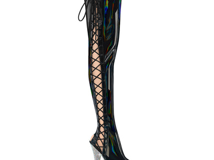 BEJEWELED-3052HG-7 - Blk Holo Pat/Slv Multi RS