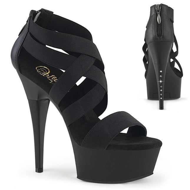 CAPTIVA-669 - Blk Elastic Band-Faux Leather/Blk Matte