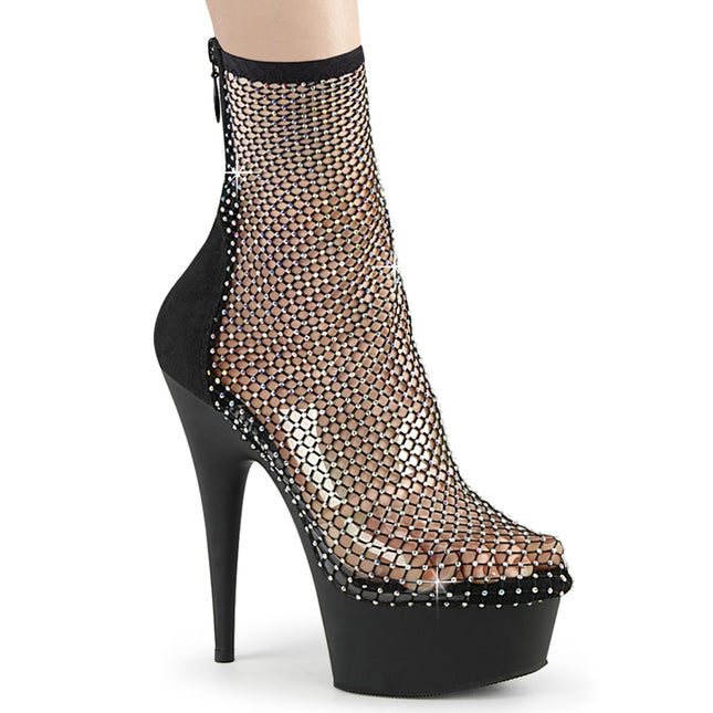 DELIGHT-1009 - Blk Faux Suede-RS Mesh/Blk Matte