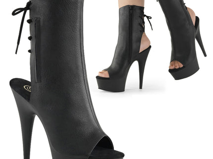 DELIGHT-1018 - Blk Faux Leather/Blk