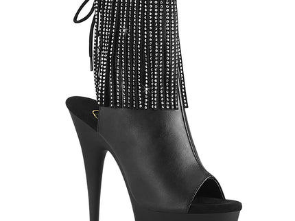 DELIGHT-1018RSF - Blk Faux Leather/Blk Matte