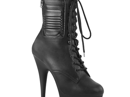 DELIGHT-1020PK - Blk Faux Leather/Blk Matte