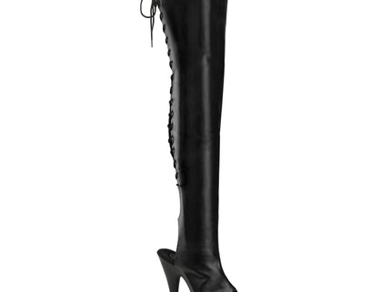 DELIGHT-3017 - Blk Str Faux Leather/Blk