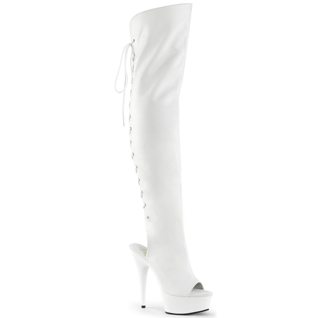 DELIGHT-3019 - Wht Faux Leather/Wht
