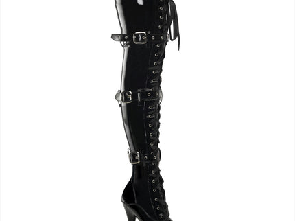 DELIGHT-3028 - Blk Str Pat/Blk