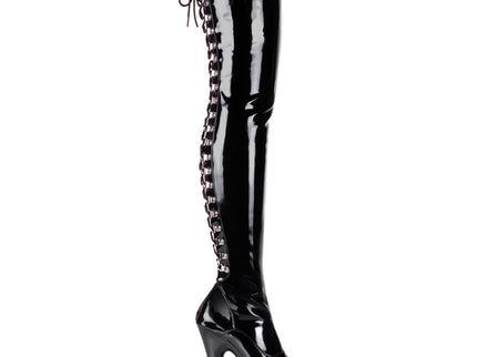 DELIGHT-3063 - Blk Str Pat/Blk