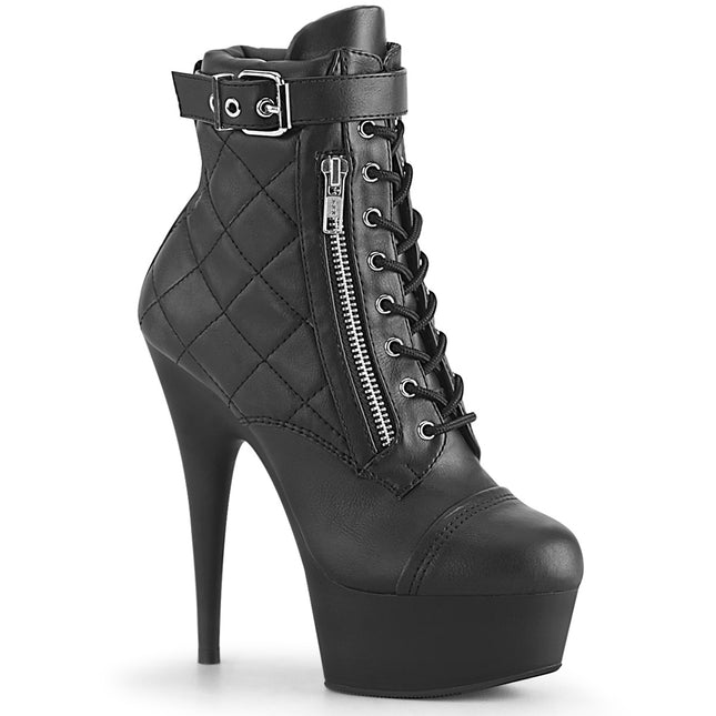 DELIGHT-600-05 - Blk Faux Leather/Blk Matte