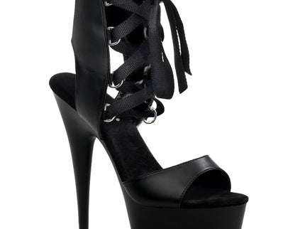 DELIGHT-600-14 - Blk Faux Leather/ Blk