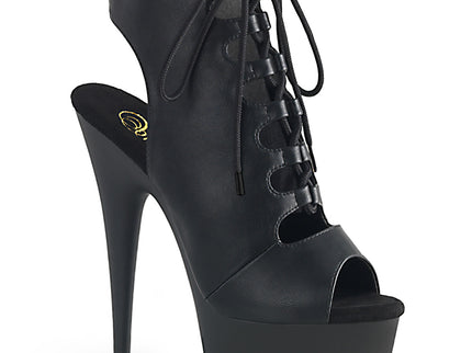 DELIGHT-600-20 - Blk Faux Leather/Blk Matte