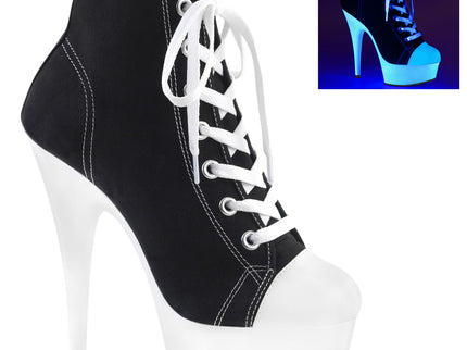 DELIGHT-600SK-02 - Blk Canvas/Neon White
