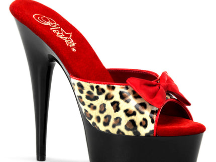 DELIGHT-601-6 - Tan Leopard Print Faux Leather/Blk