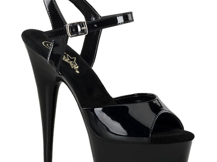 Pleaser 6" Heel - DELIGHT-609 Blk Pat/Blk