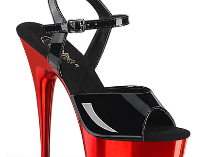 DELIGHT-609 - Blk Pat/Red Chrome