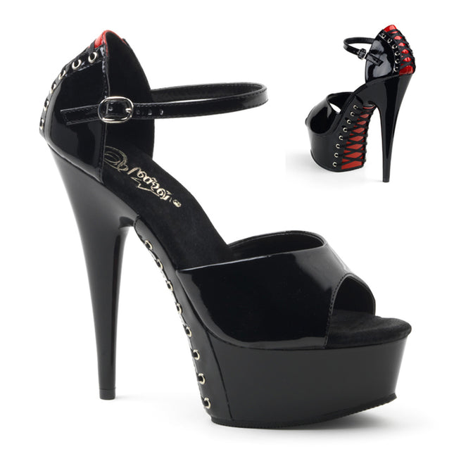 DELIGHT-660FH - Blk-Red Pat/Blk