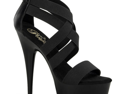 DELIGHT-669 - Blk Elastic Band-Faux Leather/Blk