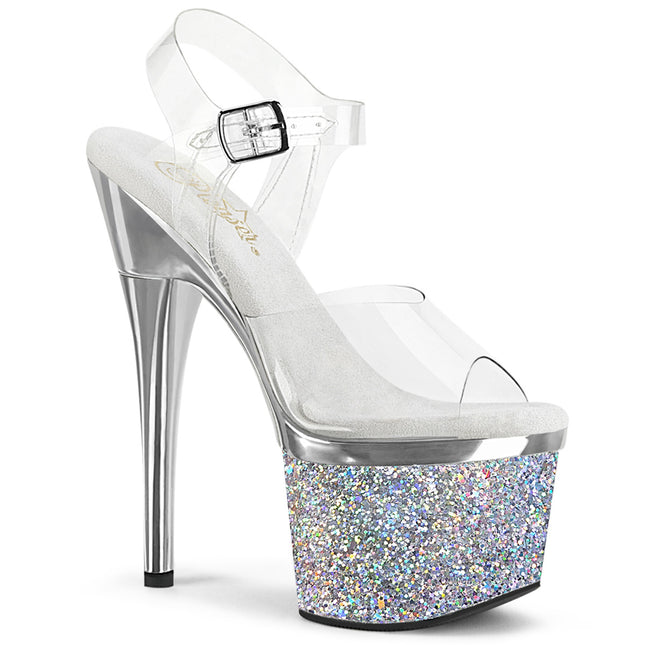 ESTEEM-708CHLG - Clr/Slv Chrome-Multi Glitter