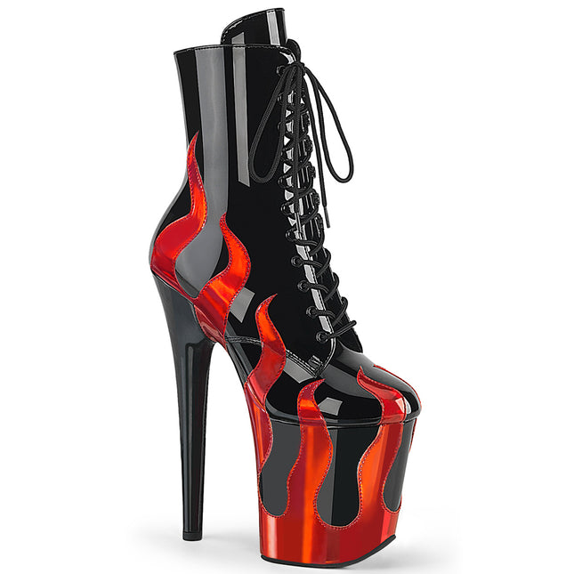 FLAMINGO-1020FLM - Blk Pat-Red Metallic Pu/Blk-Red Metallic Pu