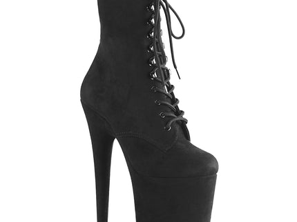 FLAMINGO-1020FS - Blk Faux Suede/Blk Faux Suede