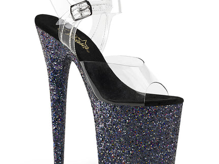 FLAMINGO-808LG - Clr/Blk Multi Glitter