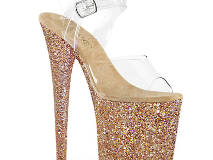 FLAMINGO-808LG - Clr/Rose Gold Multi Glitter