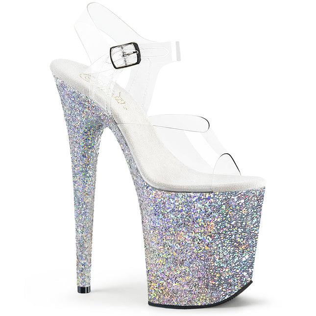 FLAMINGO-808LG - Clr/Slv Multi Glitter
