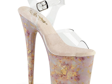 FLAMINGO-808MB - Clr/Blush-Gold Marble