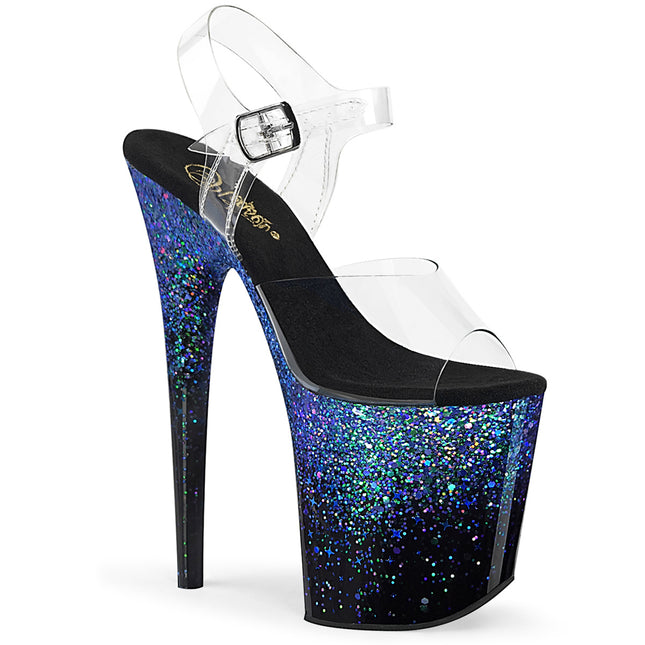 FLAMINGO-808SS - Clr/Blk-Blue Multi Glitter