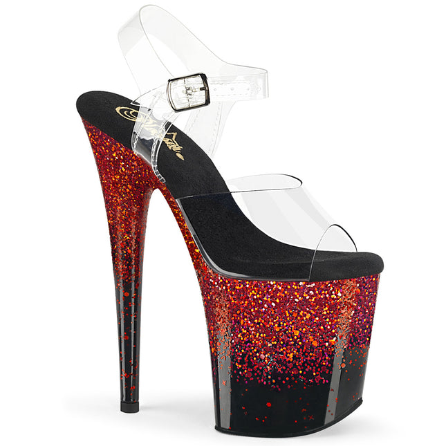 FLAMINGO-808SS - Clr/Blk-Red Multi Glitter