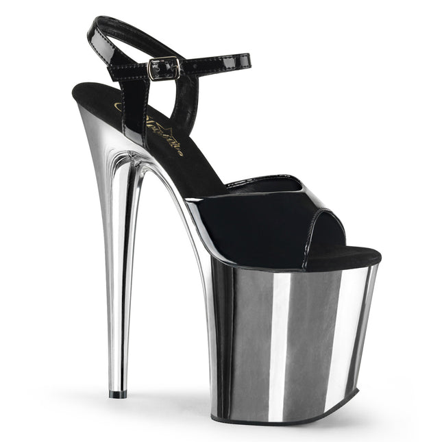 FLAMINGO-809 - Blk Pat/Slv Chrome