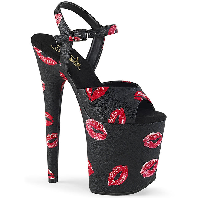 FLAMINGO-809KISSES - Blk Faux Leather/Blk Faux Leather