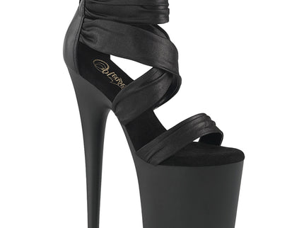 FLAMINGO-820 - Blk Faux Leather-Fabric/Blk Matte