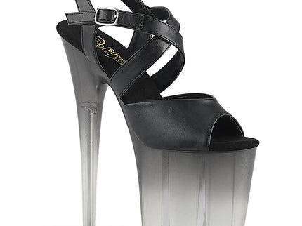 FLAMINGO-822T - Blk Faux Leather/Faded Blk