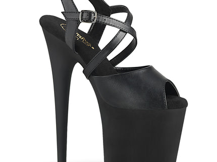 FLAMINGO-824 - Blk Faux Leather/Blk Matte
