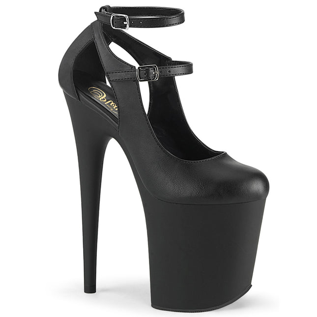 FLAMINGO-850 - Blk Faux Leather/Blk Matte