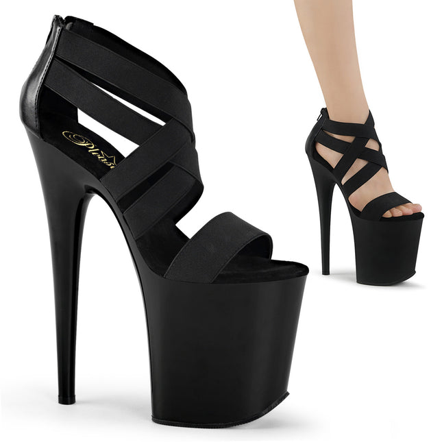 FLAMINGO-869 - Blk Elastic Band-Faux Leather/Blk Matte
