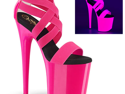FLAMINGO-869UV - Neon H. Pink Elastic Band-Pat/Neon H. Pink